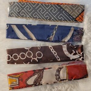 Set of 4 New scarfs/ twillies